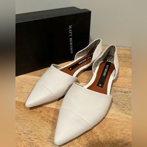 Matt Bernson White Perini D’Orsay Flats